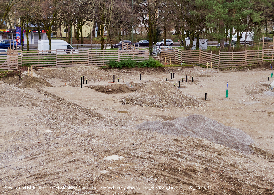 24.12.2022 - Baustelle an der Quiddestraße Haus für Kinder in Neuperlach